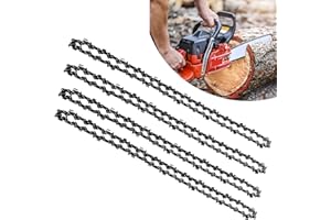 NIZIRIOO 4 Pezzi Catene per Motosega: Lunghezza Di Taglio 35 cm, Passo Della Catena Della Sega 3/8", Spessore Della Maglia Di Trasmissione 1,3 mm, Maglie Di Trasmissione 52 Maglie