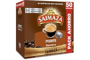 Saimaza Café Cápsulas Fuerte, 50 Cápsulas Compatibles Nespresso