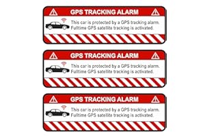FINEST FOLIA Finest-Folia Lot de 9 autocollants GPS - Pour vélo, moto, voiture - Alarme - Antivol - Suivi assuré (blanc, voiture R054)