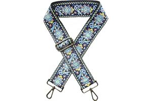 Xundefeng 2" Wide Women's Boho Replacement Handbag Straps for Crossbody Purse Bags Lady Girls Canvas Bag Strap