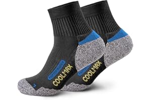 Piarini Coolmax 2 pary skarpet trekkingowych na lato, krótkie, oddychające, zapobiegające powstawaniu pęcherzy i posltert, skarpety trekkingowe na zewnątrz, dla kobiet i mężczyzn, rozm. 35-38 do 47-50