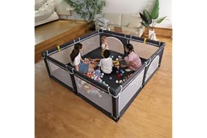 YOBEST box per bambini, box per neonati, box per bambini con cancelli, recinzione per bambini, centro attività box per bambini al coperto e all'aperto, robusta area giochi per bambini di sicurezza