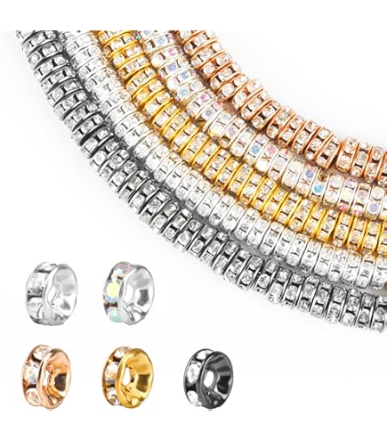 63 Stück Kleeblatt Perlen Set - Emaille Glücksperlen 9 Farben