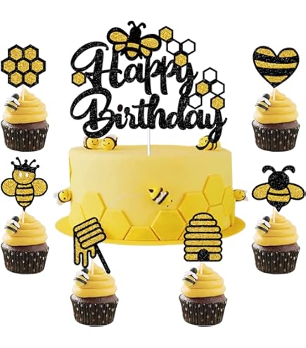 30 Stück Sonnenblumen & Bienen Cupcake-Topper Aus Harz – Für Babyparty, Geburtstag & Deko