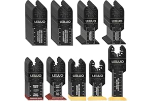 LEILUO 100 Pcs Multi Tool Accessories Kits for Wood Nails Drywall Cutting Universal Oscillating Saw Attachments Accessories with Storage Bag Compatible with DeWalt Makita Dremel and More