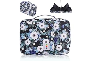 AYVANBER Kolorowy piórnik maks. 220 przegródek, duża pojemność, nylonowy piórnik z zamkiem błyskawicznym, organizer na kredki akwarelowe ​z praktycznym etui dla studentów, dorosłych, artystów,