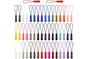 BREMOROU 50 sztuk kolorowych zamków błyskawicznych, zestaw wymiennych zawieszek do zamka błyskawicznego, uniwersalny zestaw naprawczy, części zamienne do walizek, plecaków (kolorowe)