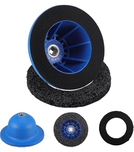 Shineboc 6 Stuks 4.5x7/8 CSD Schijvenset, 115mm Grove Slijpschijf Reinigingsschijf Voor Haakse Slijpers Van Verf, Roestlasnaden, Oxidatie Reinigen En Verwijderen