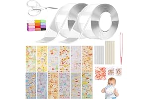 PANGTON VILLA Nano Tape Bubble Kit Nanotape - 41 Pezzi Nano Tape, 3M Nano Tape Skifidol con Paillettes Adesivi Paglia, Giocattoli per Artigianato fai da te Nanogel Tape Decompressione Giocattoli Ragazzi e Ragazze