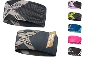 ‎A R O C SPORTS Atmungsaktives Sport Stirnband Damen & Herren - schnelltrocknendes Kopfband zum Wenden - leichtes & elastisches Haarband, winddichtes Schweißband Stirn