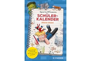 SparkofPhoenix Schülerkalender 2023/2024: Mit 30 Dingen in Minecraft, die du noch nicht wusstest! | Bunter Schulplaner für jeden Tag (Hausaufgabenheft, Stundenplan, Kalender)