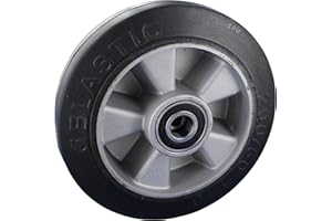 Rollentechnik Carrello sollevatore volante 200 x 50 mm gomma elastica con cuscinetto a sfera foro 25 lunghezza mozzo 55 lunghezza installazione 42