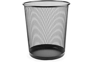 Sinoba Papierkorb Mülleimer Abfalleimer Papiereimer Draht Höhe 34 cm 18 L (Schwarz)