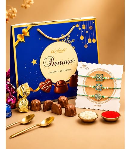 HyperFoods® Rakhi with chocolate for brother Rakhi set of 3 with