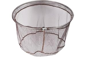 Fyearfly Tête de Filet d'atterrissage Pliant, Tête d'épuisette Portable pour Pêche en Plein Air, Filet d'atterrissage à Séchage Rapide, Accessoire d'équipement de Pêche, Acier Inoxydable, Métallique