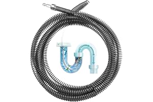 KGGZKG Spirala do czyszczenia rur 4 m x 10 mm, spirala do czyszczenia rur, spirala odpływowa, spirala do czyszczenia rur, spirala do czyszczenia rur, do toalety, kuchni