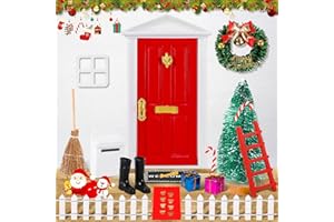 ZPQAODI 36 sztuk zestaw uchwytów na , Boże Narodzenie uchwyt na Elf Boże Narodzenie akcesoria do drzwi skrzat miniaturowy świąteczny domek dla lalek Boże Narodzenie zestaw idealny na Boże