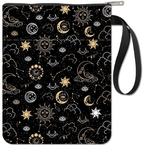 Funda Para Libros Con Estampado De Sol - Impermeable Y Con Bolsillo (Azul)