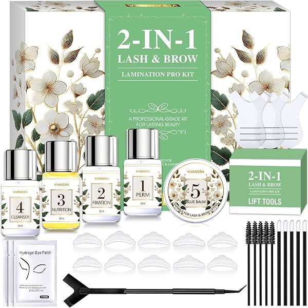 Wimpern & Brauen Lifting Set DIY – 5 Einzelpackungen, Hält 6-8 Wochen, Für Anfänger