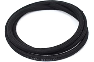 PROMO LINK Tubo flessibile per carburante, per benzina, diesel, 5 metri, Ø 3,2 mm, con rivestimento in tessuto, acqua, gas, benzina, olio