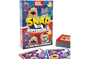 FORMAT GAMES Snap the Difference Card Game - Spot-the-Difference Gameplay, Quick Refillable Rounds - Family Card Games for Kids and Adults, Fast-Paced Fun That Sharpens Focus