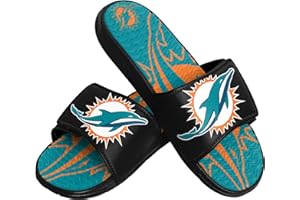 FOCO Miami Dolphins NFL Herren Colorblock Big Logo Gel Slides - S
