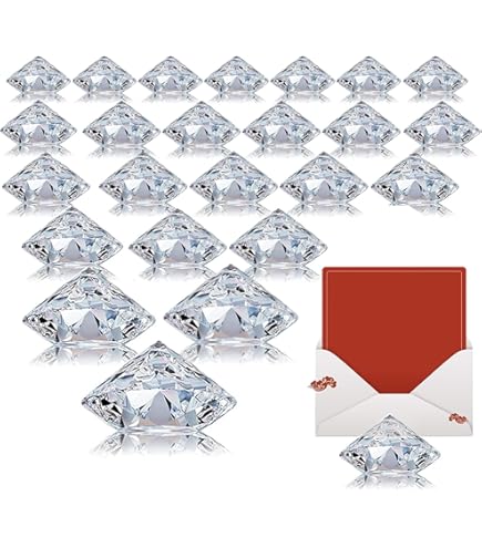 30 Segnaposto Metallici Per Matrimoni - Portafoto Da Tavolo In Oro Diamante, 5x3,1 Cm - Foto 6