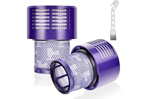 Leadaybetter 2 Pack Filtre pour Dyson V10 SV12 Series, V10 Filtre Compatible pour Dyson Cyclone V10 Absolute, Animal, Total Clean,Motorhead Aspirateur sans Fil Remplacer # DY-969082-01
