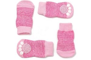 HARFKOKO Pet Heroic Chaussettes Antidérapantes 8 Tailles pour Chien et Chat - Protège Les Pattes de l’Animal et Les sols intérieurs, avec Patins en Caoutchouc, Convient pour Les Petits ou Gros Chiens et Chats