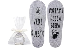 Merclix Calzini Caldi in Soffice Pile Divertenti, Calzini Birra, Birra Regalo, Calzini Uomo Natale , Regalo Uomo Migliore Amica Fidanzato Papà Fratello Compleanno