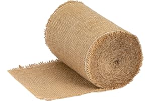 La Cordeline Toile de jute Naturel 20cm Rouleau18 mètres - Ruban pour Artisanat, Décoration, Jardinage