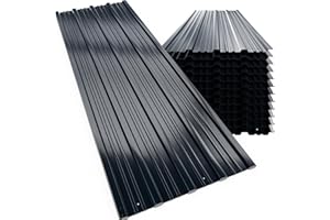 GARDEBRUK DEUBA® 12x Paneles para Tejado Chapas Perfiladas Techo 7m² Cobertizo Garaje Exterior 129x46cm Antracita