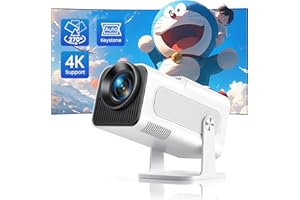 Projector 4K, Portable Projector with【270° Rotatable & Auto Keystone】Native 1080P Smart Home Cinema Projectors, TOPTRO WiFi6 Bluetooth Short Throw Mini Projectors for iOS/Android
