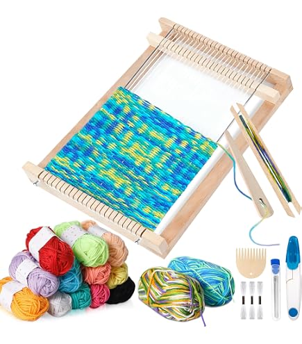 Métier à Tisser Adulte Et Enfant SZSMW - Kit Complet Bois Pour Tapisseries, Écharpes Et Projets DIY