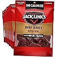 Jack Link's Beef Jerky, Original - Flavorful Meat Snack for Lunches, 13g Protein and 100 Calories, Made with 100% Beef - No Added MSG** or Nitrates/Nitrites, 1.25 oz (Pack of 10)