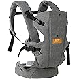 MEDITIVE Baby Carrier-Ergonomic, Convertible, Face-in & Face-Out Front & Back Carry for Newborns, Grey (Without Hip Seat, for Age 0 to 1 Year)
