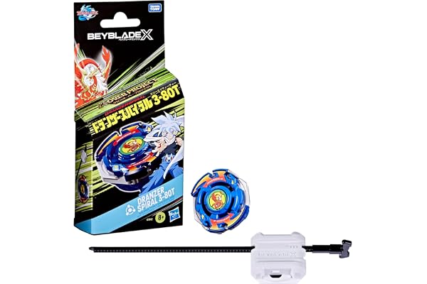 Beyblade X Starter Pack X-Over Project Dranzer Spiral 3-80T, toupie et Lanceur