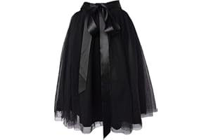 Dancina Damen Tutu A-Linie Knie Länge Tüllrock Normale und Große Größen