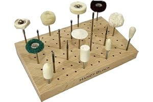 Jewellers Tools 88 Hole Wooden Bur Stand : Burr Drill Holder Stand Revolving Cutting Bits Organiser Tool (235)