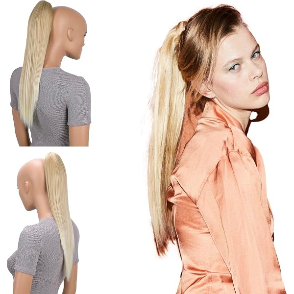 WIG ME UP Haarteil – Voluminöser Zopf Aus Kunstfaser, 60 Cm, Lichtblond, Mit Klammer & Gummizug