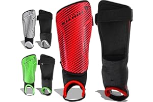Vizari Matera Fußball Schienbeinschützer - Atmungsaktive & Leichte Schienbeinschoner Kinder Fussball Mit Hervorragende Knöchelunterstützung - Schienbeinschoner Fußball Herren Mit Verstellbaren Straps