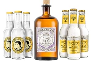 ‎MONKEY 47 Monkey 47 Gin (1 x 0.5 l) mit Thomas Henry Tonic (3 x 0.2 l) und Fever Tree Tonic (3 x 0.2 l) inc. 0.90€ MEHRWEG Pfand