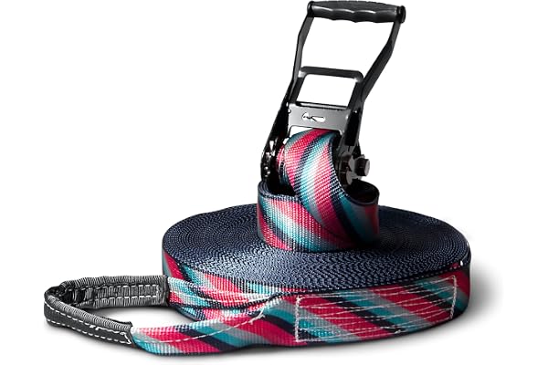 Slackline Kit Complet de 35 mètres de Long pour Enfants, débutants, intermédiaires et Professionnels, avec Sac de Transport