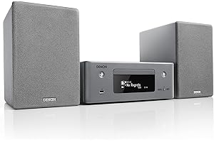 Denon CEOL N-11DAB Kompaktanlage, HiFi Verstärker mit Lautsprechern, CD-Player, Musikstreaming, HEOS Multiroom, Bluetooth, WLAN, AirPlay 2, Alexa Kompatibel, 2 Optische TV-Eingänge, DAB+ Radio