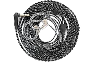 KZ ZS10 Pro IEM In-Ear Monitorkabel, 2 m lang, CCZ C01 4N OFC verbessert, für ZSN PRO X, Castor, EDX PRO, ZS12 PRO X, ZS10 PROX, ZAR, ZAS, CCA CRA Kopfhörer (2m, QDC Pins ohne