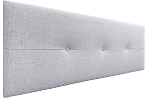 DHOME Cabecero de Polipiel o Tela AQUALINE Pro cabeceros Cabezal tapizado Cama Lujo (Tela Gris Perla, 135cm (Camas 120/135/140))