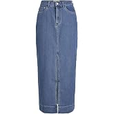 Jack &amp; Jones Kadın Etek Jjxx Jxelva Long Mw Slit Denim Skirt Yk Dnm