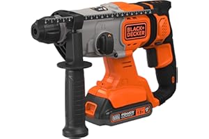 BLACK+DECKER TASSELLATORE A BATTERIA 18V SDS - 1 batteria 18V 2,0Ah - Soft Bag BCD900D1S-QW