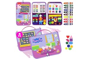 LUPPA Peppa Pig Toddler Busy Board – Montessori toys for 1 2 3 4 Year Old, Educational Activity Sensory Board for Preschool Learning Fine Motor Skills, Gift Toys for Boys Girls, Airplane Car Travel Toy