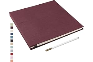 Yopih Album Foto Autoadesivo Album Fotografico Fai Da Te Fotos 10X15 Memories Album Portafoto Pagine Bianche e Copertina in Lino Regali Nozze Natale Valentino Regalo di Anniversario Compleanno bambini